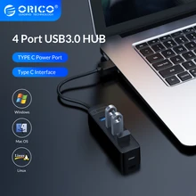 ORICO Type C 4 /7ort USB 3.0 HUB With Type C Power Supply Port For Laptop Computer Accessories USB Splitter  Usb C Hub