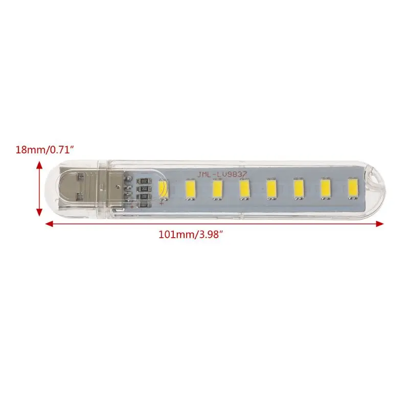 Компьютерный стол мини-лампа с USB DC5V 8 бусины светодиодный Портативный высокого