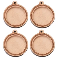 5pcs lot crude wood cabochon base fit 25mm dia blank wooden pendant trays diy jewelry accessories for necklace making wholesale