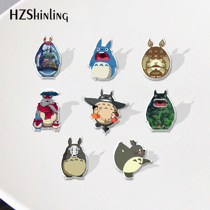 С изображением героя мультфильма Тоторо Аниме акриловый значок штыря отворотом