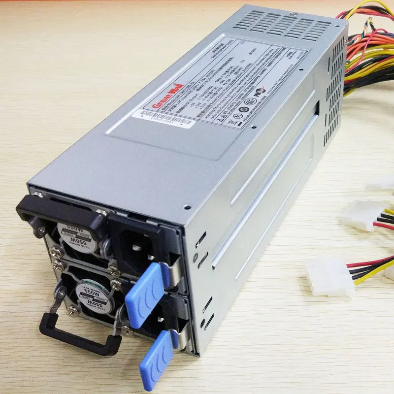 Высококачественный блок питания 2U в стойку 550 Вт двойной модуль PSU с горячей