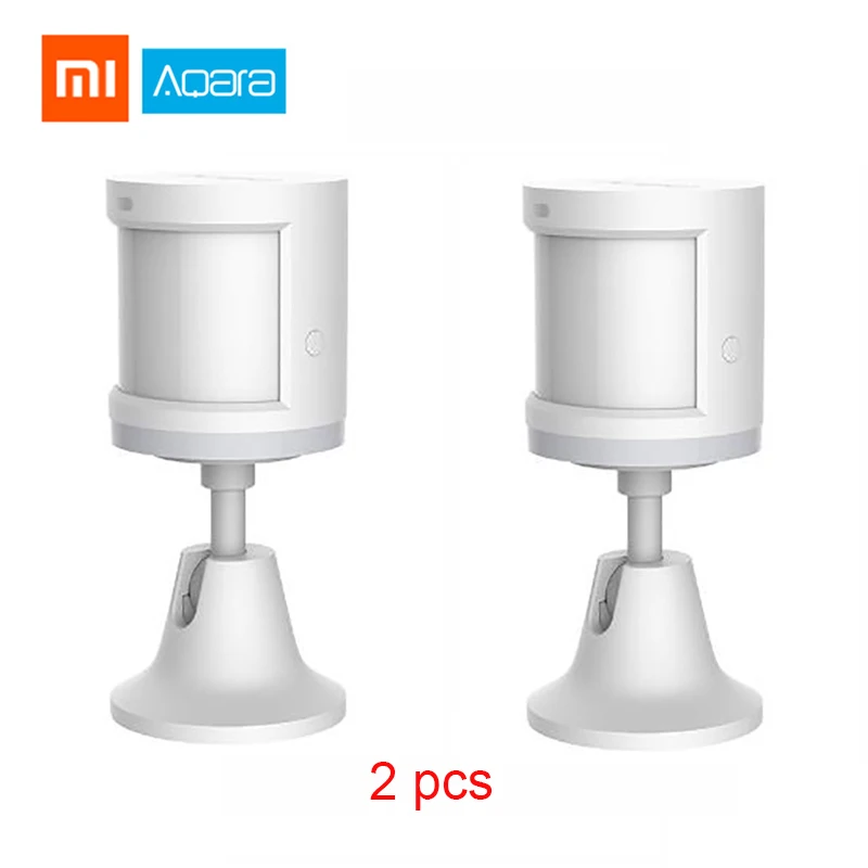 2pcs body sensor Xiao mi Aqara датчик человеческого тела ZigBee умный датчик движения тела Датчик Безопасности беспроводное соединение светильник mi home APP - Цвет: 2pcs body sensor