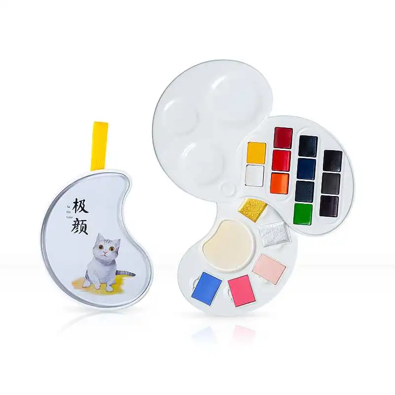 Улучшенный мини-набор однотонных красок для воды портативная водная цветная