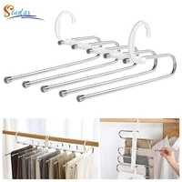 hanger for pants clothes hanger stainless steel space saving trousers wardrobe hanger adjustable tie scarf closet organizer