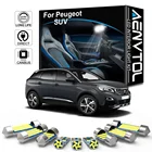 AENVTOL Canbus для Peugeot 2008, 3008, 4007, 4008, 5008, 2011, 2012, 2013, 2014, 2017, 2018, 2021, светодиодные лампы для освещения салона автомобиля, аксессуары
