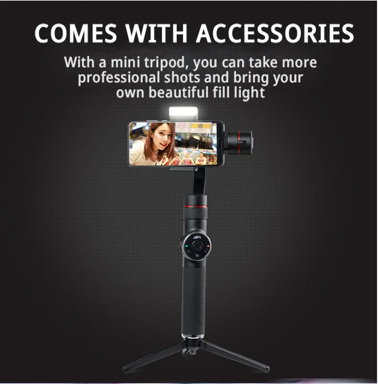 AFI V5 3-осевой ручной шарнирный стабилизатор для камеры Gopro смартфон для iPhone Xs Max Xr X, 8 Plus, 8, 7, 6 samsung S9 S8 Gopro экшн Камера