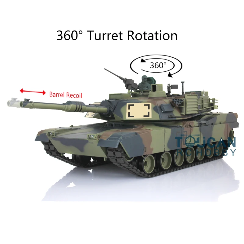 Хэн длинные 1/16 7 0 Р/У танки Пластик M1A2 Абрамс 3918 360 ° башни отдача ствола TH17809-SMT4 |