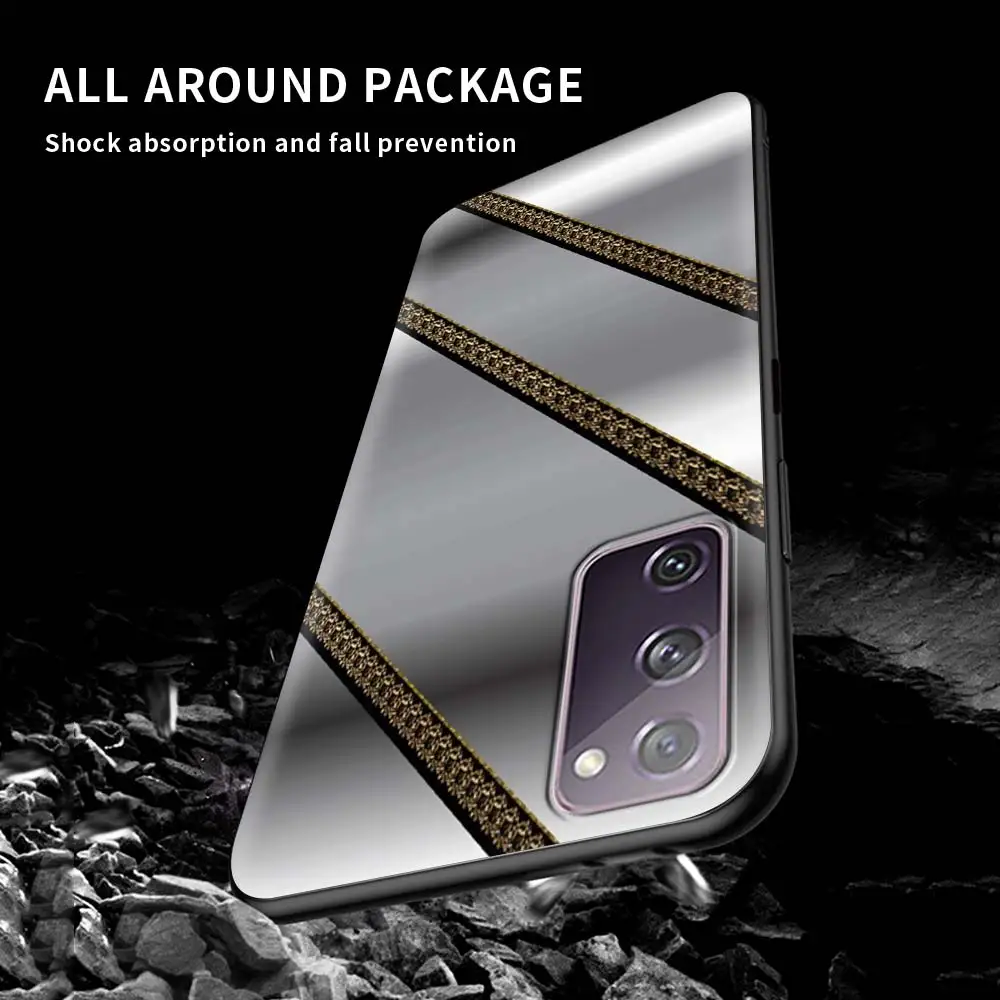

Dark Metal Texture Case For Samsung Galaxy S20 FE S21 S10 S9 Plus S8 Note 20 Ultra 10 Lite 9 8 Soft Phone Cover Coque
