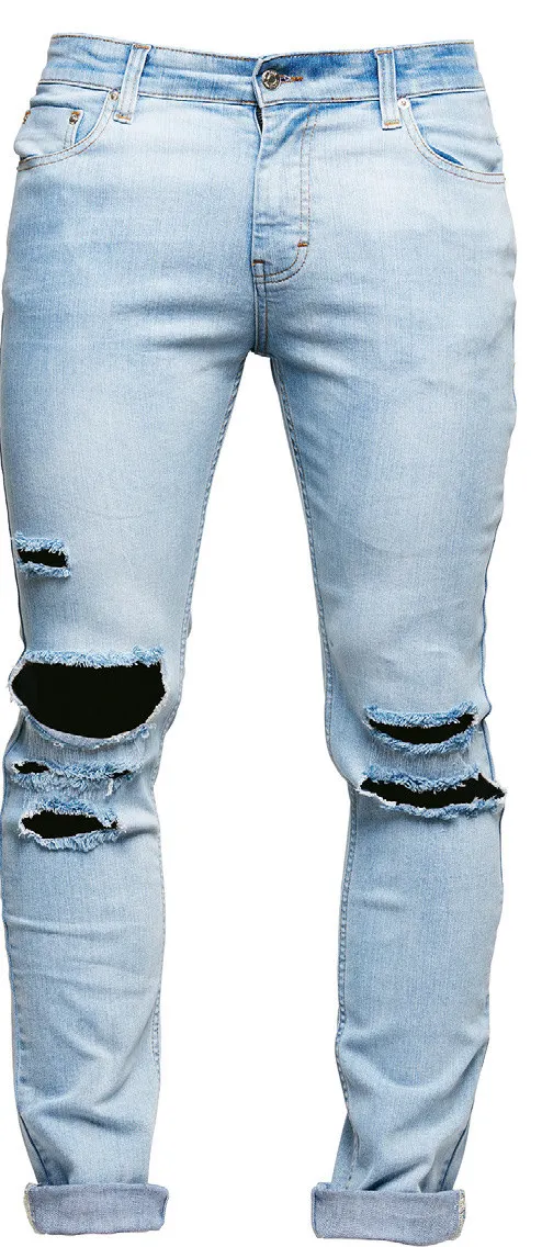 Новинка лета 2017 модные мужские джинсы с высокой уличной посадкой светильник