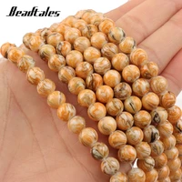 round loose beads 6810mm natural stone beads orange colored glass stone beads for diy making bracelet necklace jewelry