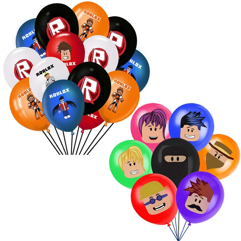 12 шт./14 шт. Robloxs латексные шары дюймов пикселей Robloxed с днем День рождения украшения