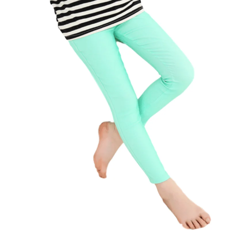 Детские штаны для девочек весна-осень 2020 эластичные узкие брюки ярких цветов