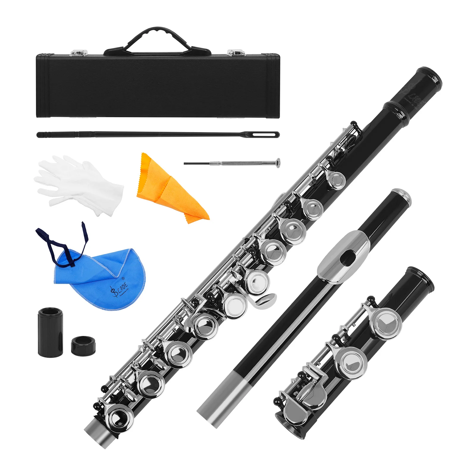 Флейта с ключом 16 отверстиями для западного концерта флейта из мельхиора