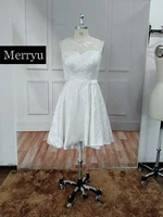 new custom high low wedding dress scoop neck sleeveless lace top a line bridal wedding dresses vestido de noiva