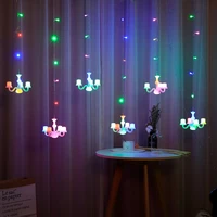 modern colorful strip lights led string waterproof romantic bedroom wedding decorative nordic curtain lamps for partyhotel