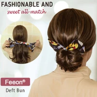 summer chiffon hairband women bow headband print hairpin 6 colors tie hair rope