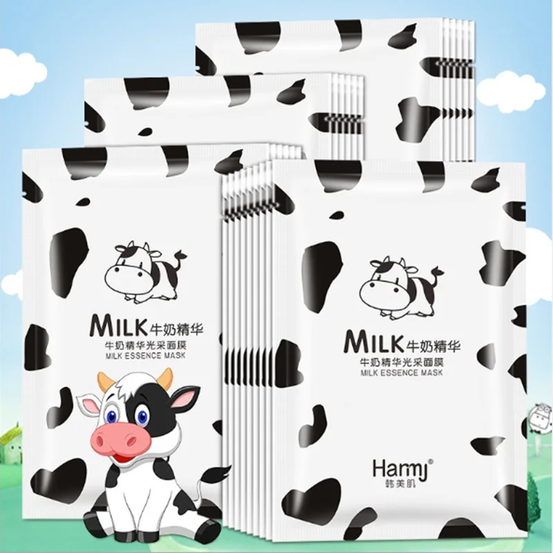 10 шт. молочная эссенция увлажняющая маска отбеливающая против морщин для