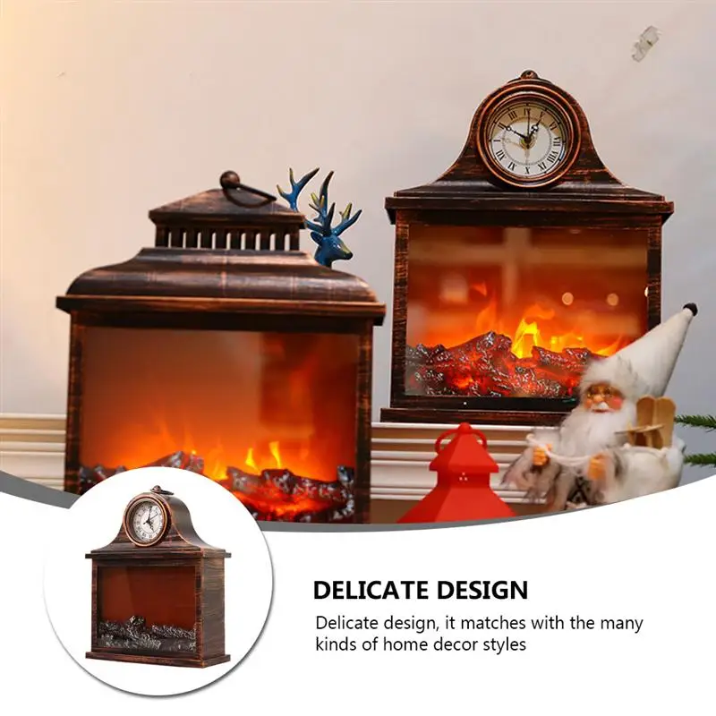 

1 Pc Of Fireplace Light Home Decor Home Decoration Fireplace Decor Clock Pendulum Decor Plastic Decor For Indoor Home