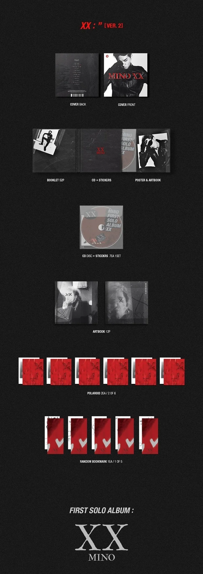 [MYKPOP]~ 100% Официальный оригинал ~ WINNER MINO FIRST SOLO XX CD KPOP Fans Collection SA19090203|Игровые фигурки