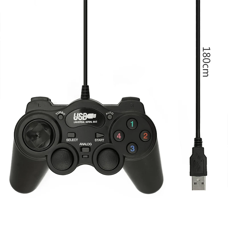 Проводной USB2.0 Shock PC геймпад джойстик многофункциональный контроллер игровой