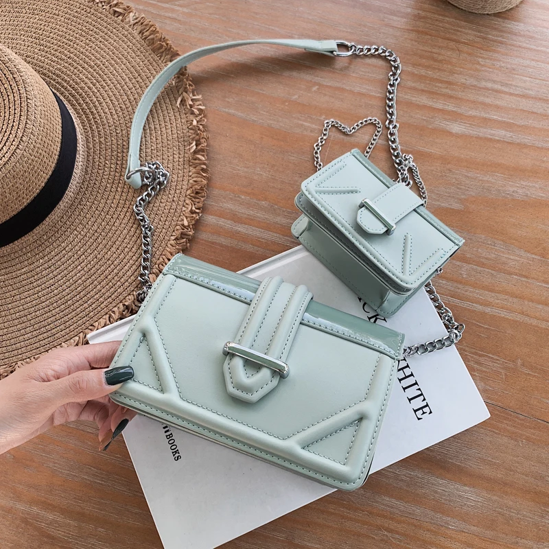 Элегантная женская мини квадратная сумка с клапаном 2019 летняя новая