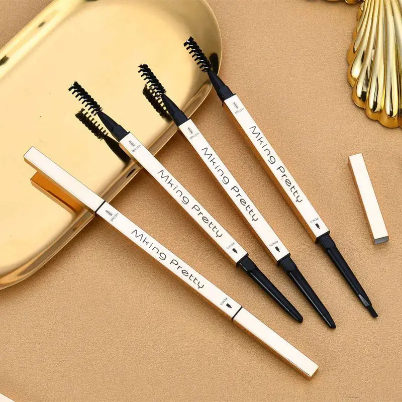 Double Head Eyebrow Pencil Long Lasting Waterproof 5 Colors Ultra Fine Triangle Eye Brow Pen Tint Mascara Enhance Cosmetics | Красота и