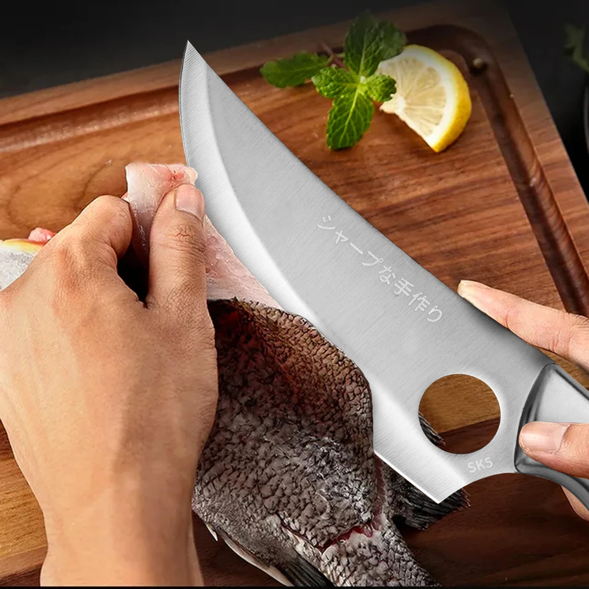 Stainless Steel Boning Knife Kitchen Chef knife Meat Cleaver Outdoor Camping Cooking Cutter Butcher kitchen Tool | Дом и сад