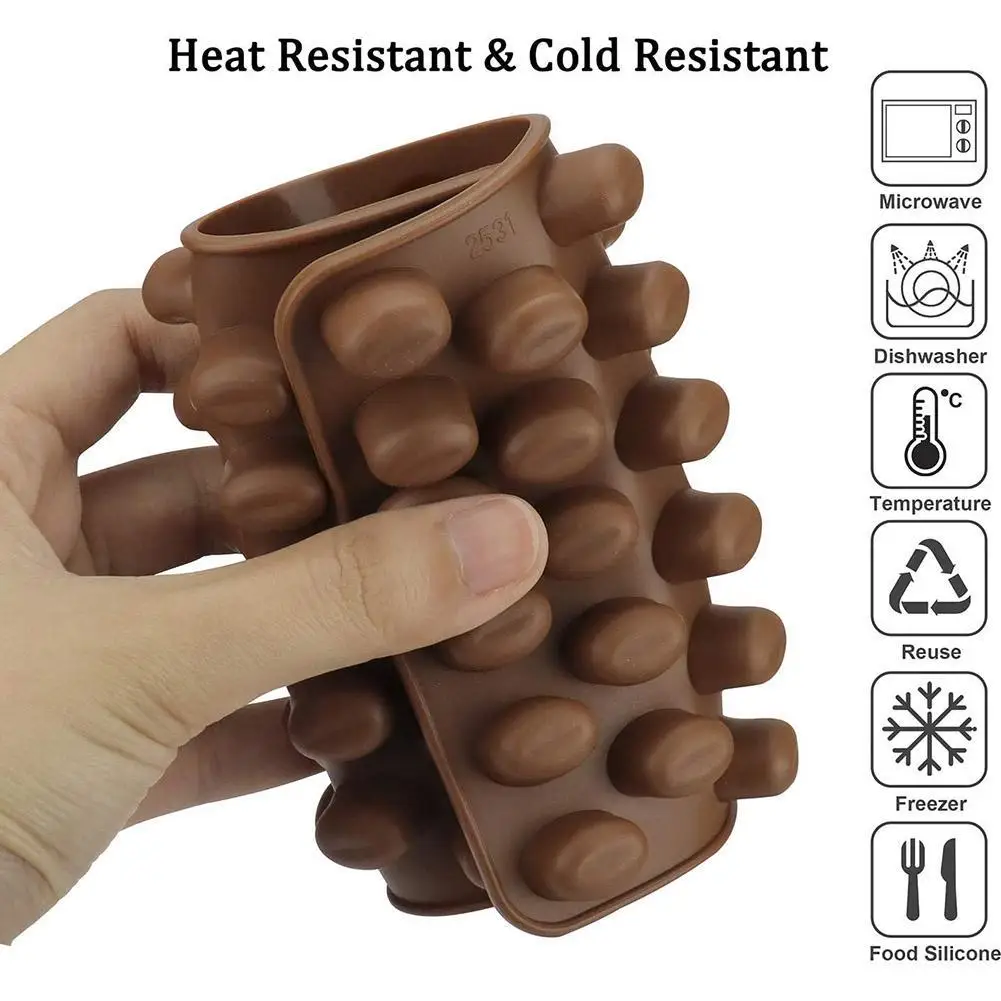 

55 Grid Mini Coffee Bean Mold Chocolate Candy Silicone Ice High Donut Particle Small Bakeware Mold Bakeware Cream Temperatu A7C8