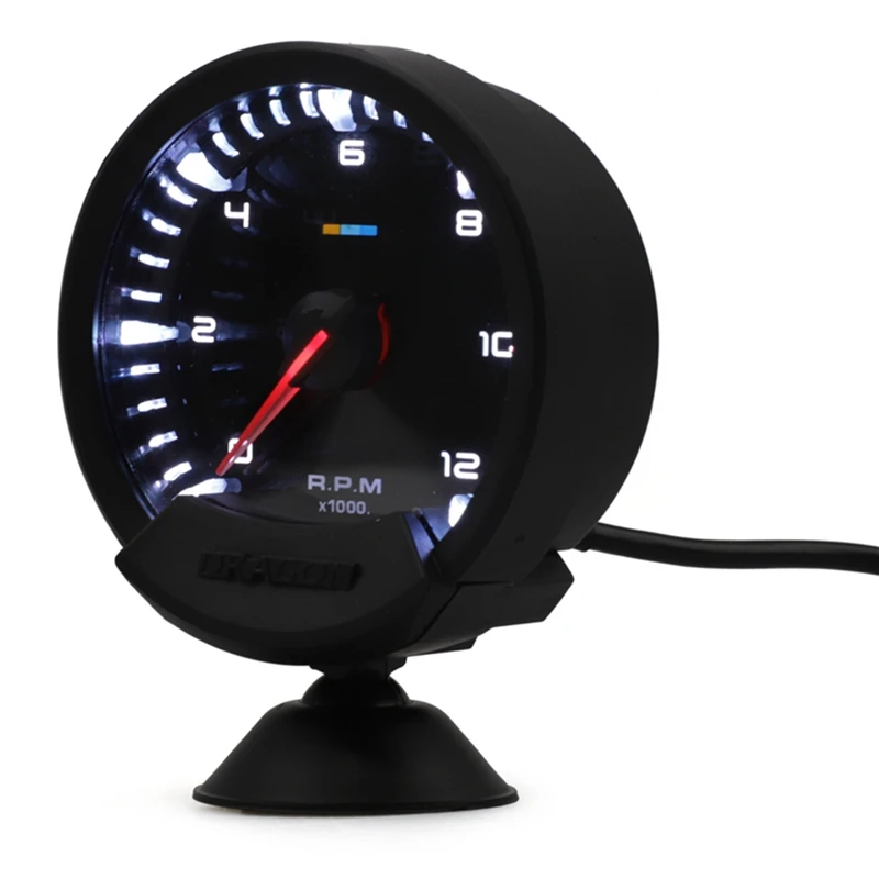 Universal 60Mm 12V White Led 0-12000Rpm Car Tachometer Tach Gauge for Greddy | Автомобили и мотоциклы