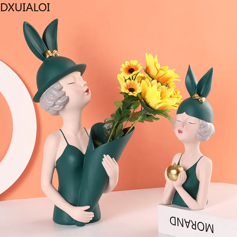 

Креативный букет для девочек, ваза из смолы, поделки для прихожей, офиса, гостиной, настольное украшение для цветов, подарок на новоселье