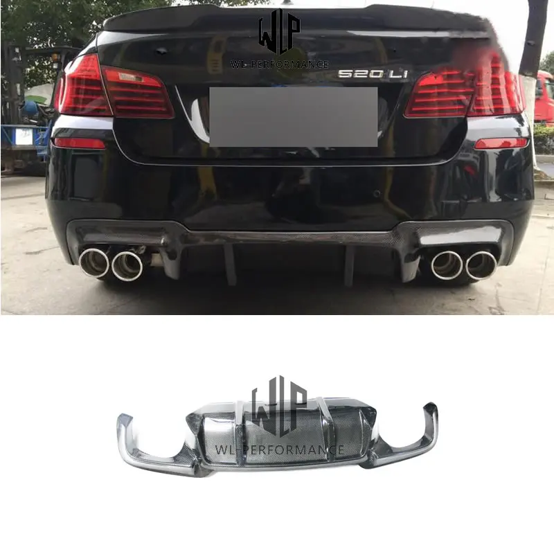F10 F18 высокое качество карбоновое волокно Авто Задние губные фартуки для BMW 5 серии