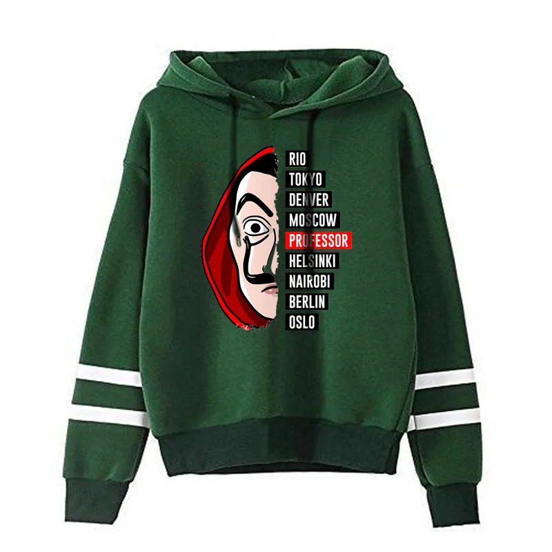 Свитшот унисекс с капюшоном модный Повседневный пуловер 3D принтом la casa de papel для