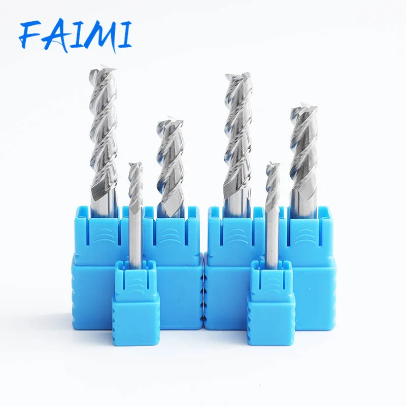 Фреза Hrc50 с алюминиевым покрытием медным сплавом вольфрамовым стальным карбидом