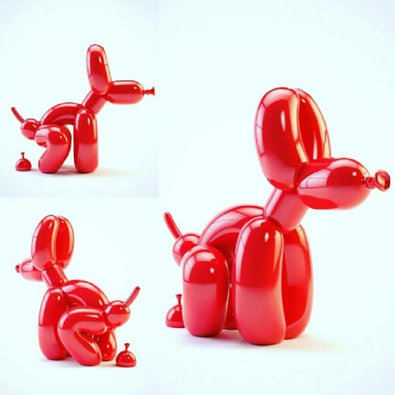 Hot! Newly Produced American Pop Art Resin Craft Balloons Dog Figurine Feces Dog Statue Balloon Dog Xmas, Valentine's Gift