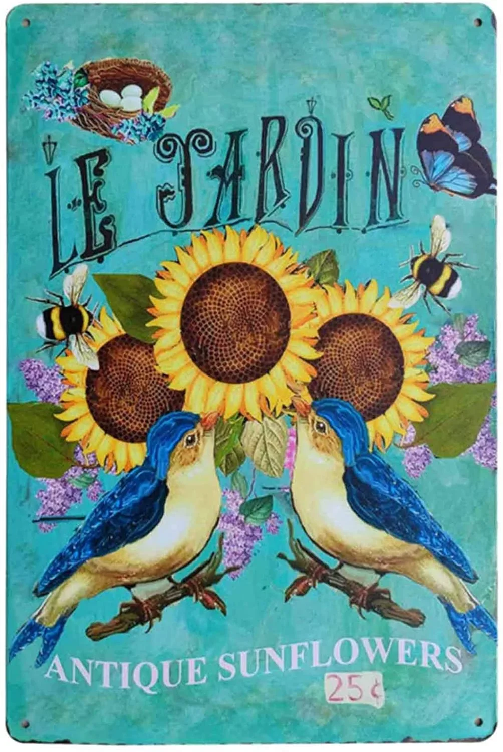 Подсолнечника олова металла декоративная живопись в стиле ретро клуб кафе на