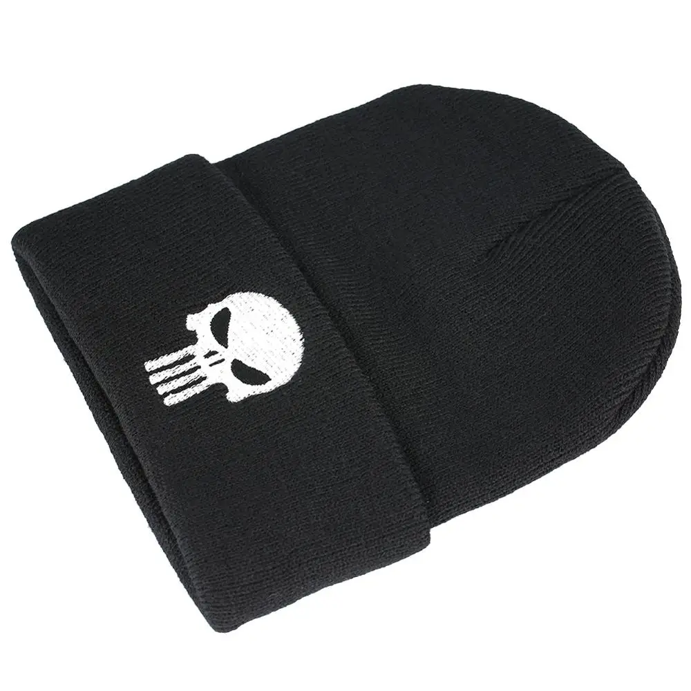White Knitted Skullies Beanies Ski Warm Winter Pompom Hip-hop Snap Slouch Simple Korean Style Good Elastic Bonnets Baggy Skull | Аксессуары
