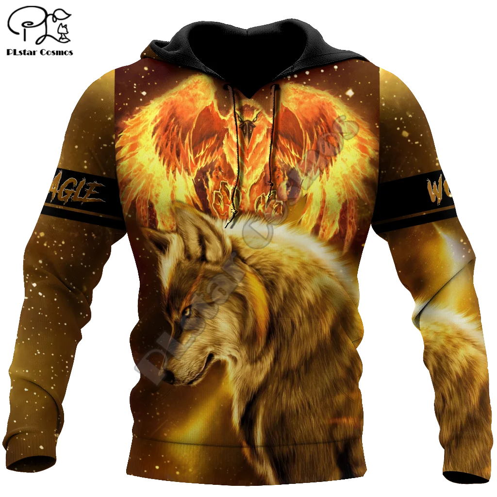 

PLstar Cosmos Animal Hunter Wolf Hunting Tattoo Camo Tracksuit Pullover NewFashion Harajuku 3DPrint Men/Women Casual Hoodies D15
