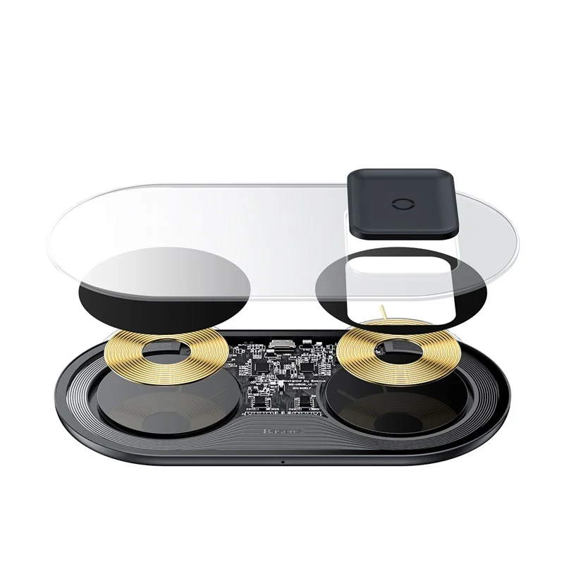 

Baseus 15W Qi Wireless Charger For Airpods iPhone 11 Pro Max Xs X Dual Fast Wireless Charging Pad For Samsung Induction Charger