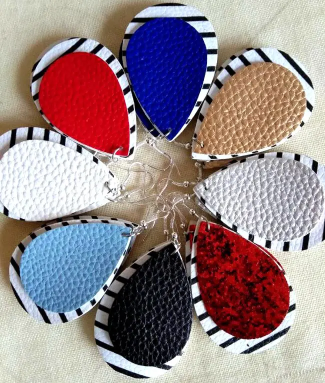 Серьги из искусственной кожи с кисточками и перьями | Украшения аксессуары