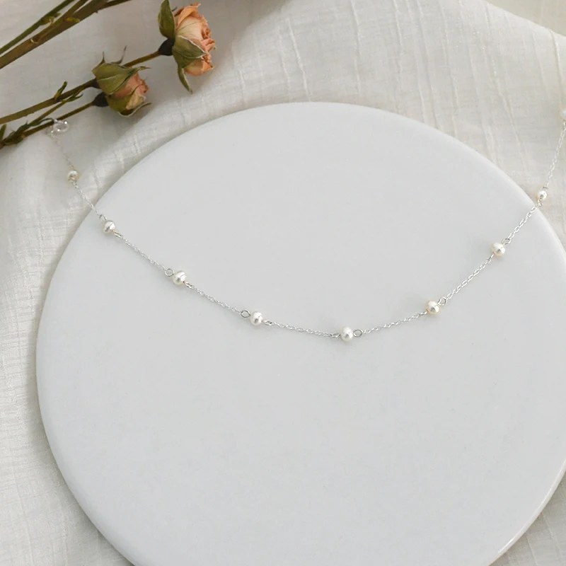 Женские туфли ASHIQI в стиле ретро с натуральным пресноводным жемчугом 925 пробы