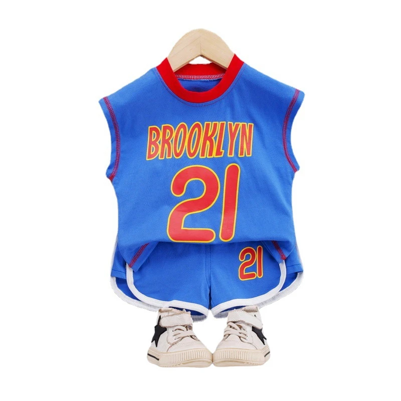 

Summer Children Active Clothes Baby Boys Girls Letter Vest Shorts 2Pcs/sets Kid Infant Sports Clothing Toddler Fashion Tracksuit