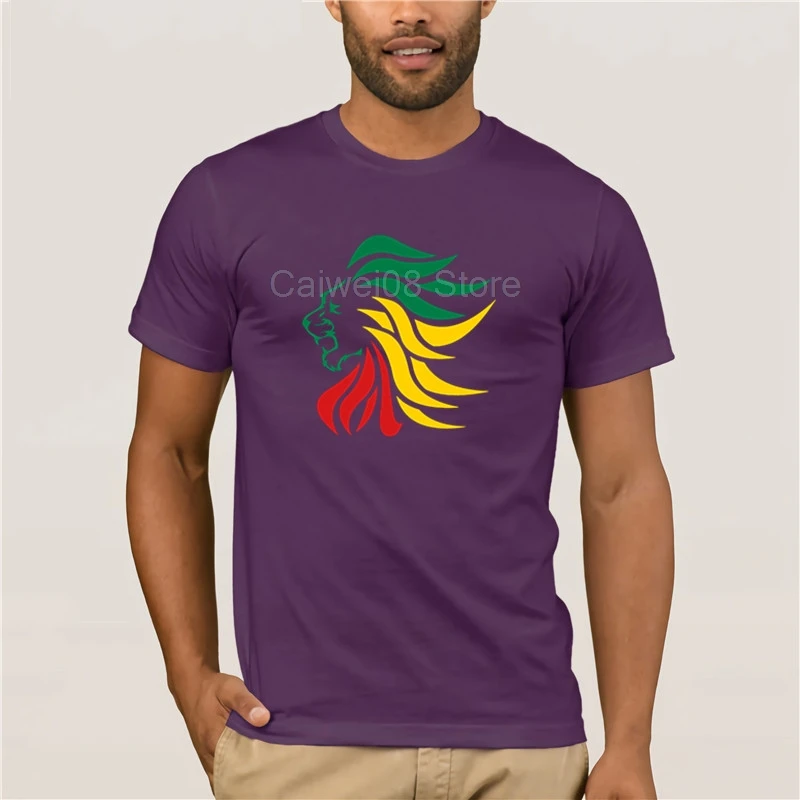 

Men Printing Short Sleeve Tshirt trend drop shipping Rasta Lion Rastafari Jamaica Judah hip-hop cool man Fashion summer T-shirt