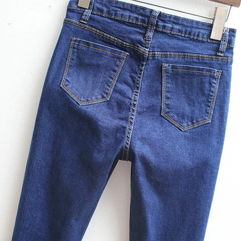 

Jeans for Women High Waist Skinny Mom Jeans Plus Size Sky Blue Pencil Pants Black Trousers for Women Jeans Femme vaqueros mujer