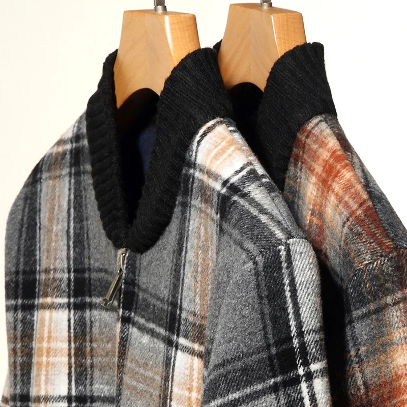 Мужская теплая куртка повседневная шерстяная бейсбольная в Корейском стиле