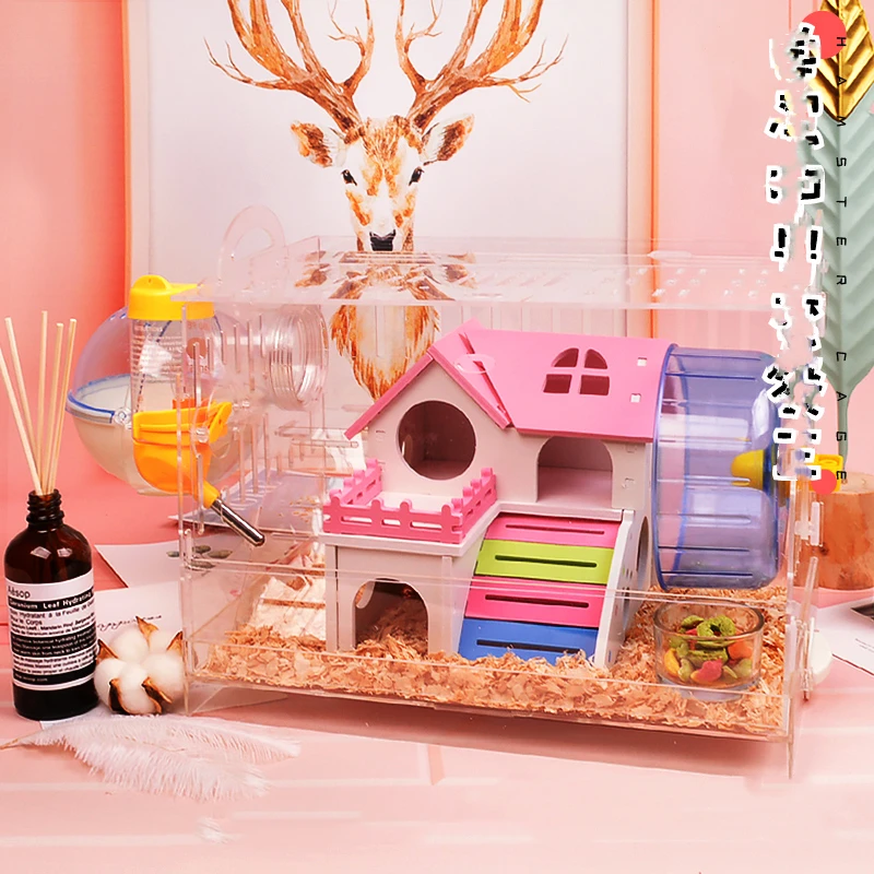 Ящик для хомяка акриловый двухслойный большой ящик виллы | Дом и сад