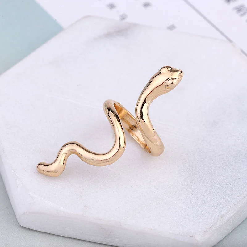 EDS кольца из сплава серебряное Золотое кольцо в виде змеи мужские готические