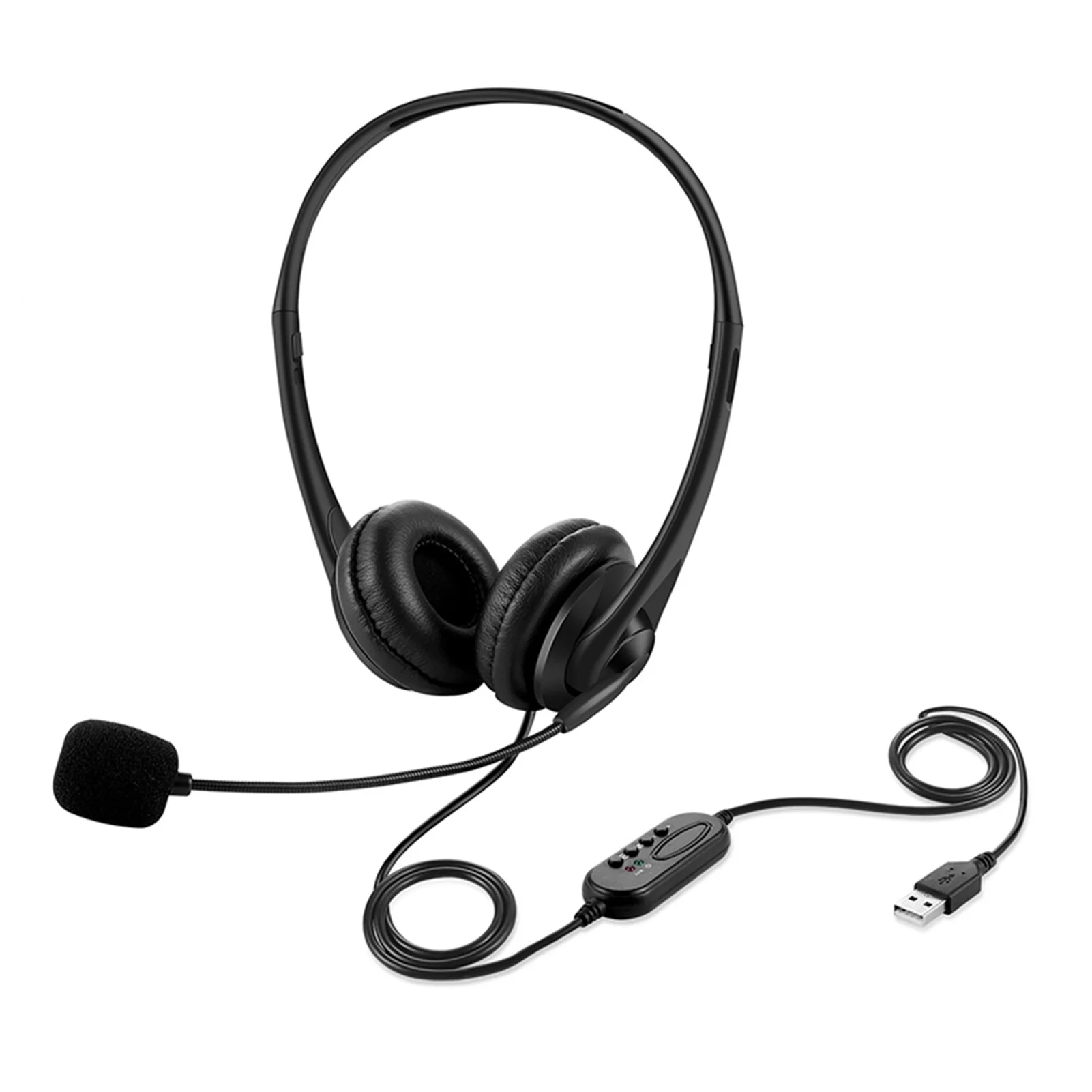 Легкий колл центр для ПК прозрачный чат с микрофоном школьная USB гарнитура