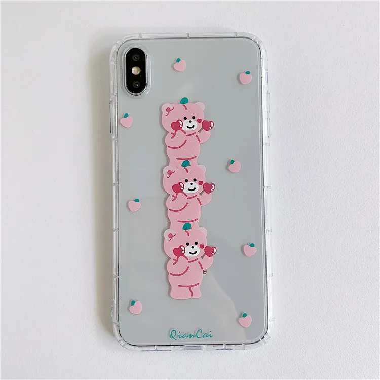 7 Niceking для iPhone 6, 6s, 7, 8 Plus, X, XR, XS Max, чехол с милым мультяшным медведем, Кроликом, мягкий ТПУ чехол для телефона, для iPhone 11 Pro, Max, чехол - Цвет: 7