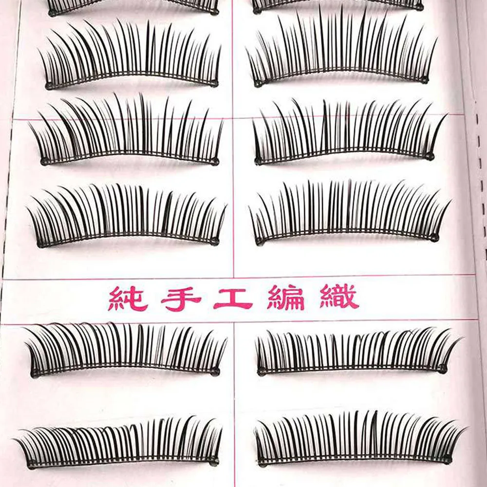 10 пар Роскошных Модных натуральных длинных накладных ресниц ручной работы