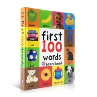 100 words dictionary enlightenment cardboard book cognition infant learning educational toys for kids baby books 0 3 years old